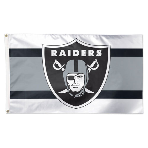 Las Vegas Raiders Away Stripes Deluxe Flag - 3'x5'