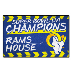 Los Angeles Rams Super Bowl LVI Champions Starter Rug - 19"x30"