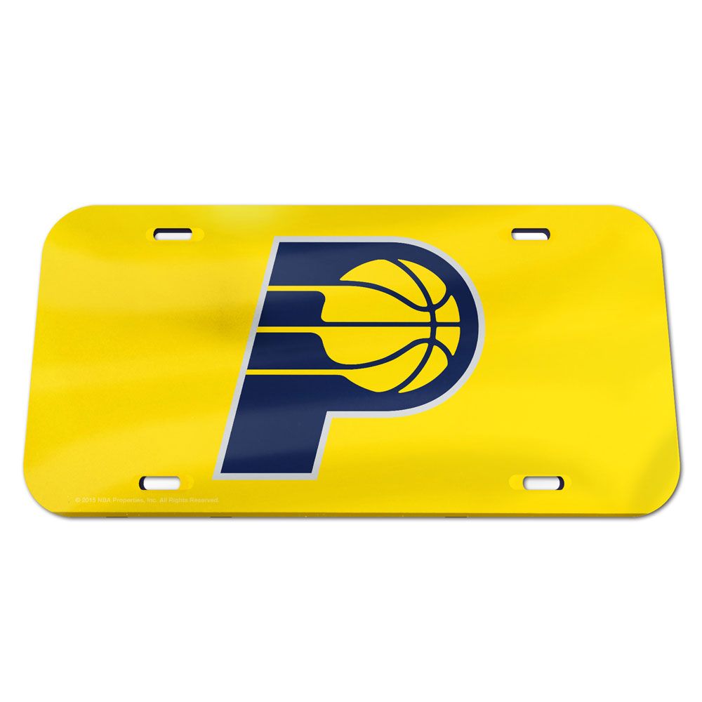 Indiana Pacers Gold Chrome Acylic License Plate