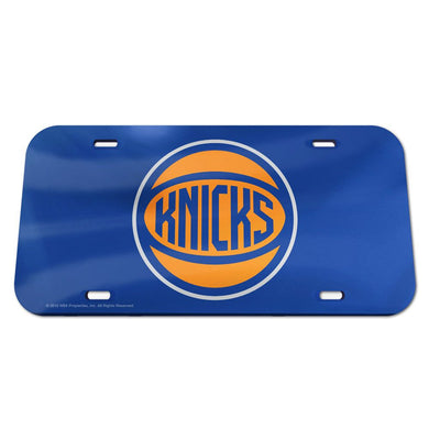 New York Knicks Blue Chrome Acrylic License Plate