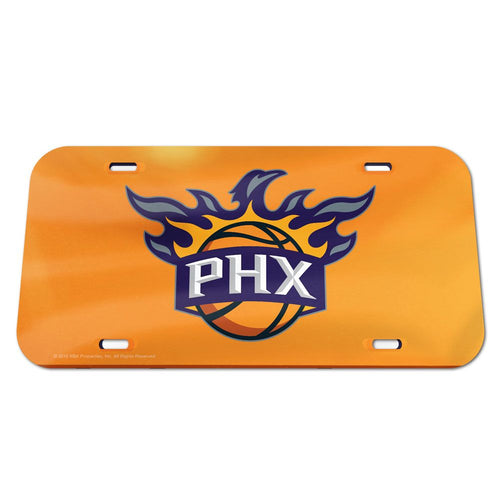 Phoenix Suns Orange Chrome Acrylic License Plate