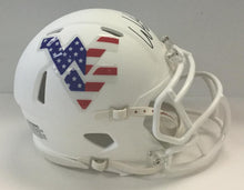 Will Grier West Virginia Mountaineers Signed WVU Patriotic Mini Helmet