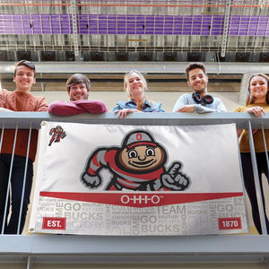 Ohio State Buckeyes Mickey Mouse Vertical Flag - 28"x40"