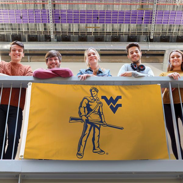 West Virginia Mountaineers Logo Deluxe Flag - 3'x5'