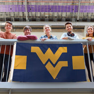 West Virginia Mountaineers Jersey Stripes Deluxe Flag - 3'x5'