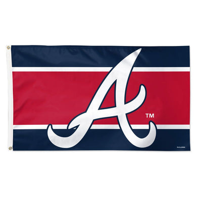 Atlanta Braves Home Stripe Deluxe Flag - 3'x5'