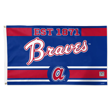 Atlanta Braves Established Date Deluxe Flag - 3'x5'