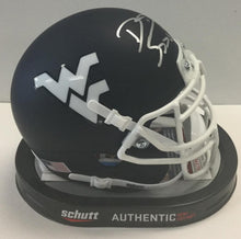 David Sills West Virginia Mountaineers Signed Blue Mini Helmet