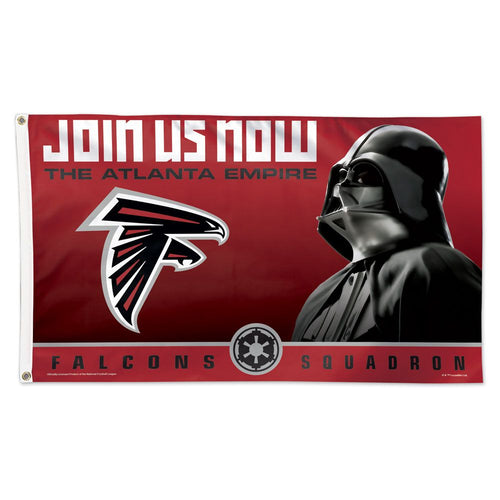 Atlanta Falcons Star Wars Darth Vader Deluxe Flag - 3'x5'