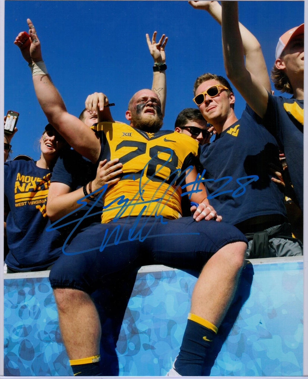 wvu football, elijah wellman autograph