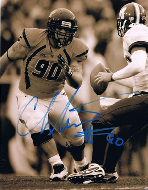 wvu football, chris neild autograph