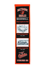 Baltimore Orioles Camden Yards Stadium Evolution Heritage Banner - 8"x32"