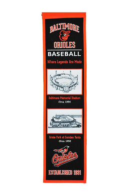 Baltimore Orioles Camden Yards Stadium Evolution Heritage Banner - 8