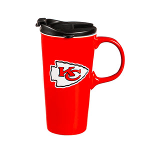 Kansas City Chiefs 17oz. Travel Latte Mug with Gift Box