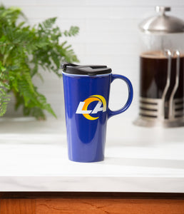 Los Angeles Rams 17oz. Travel Latte Mug with Gift Box