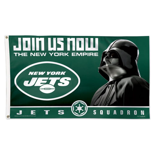 New York Jets Star Wars Darth Vader Deluxe Flag - 3'x5'