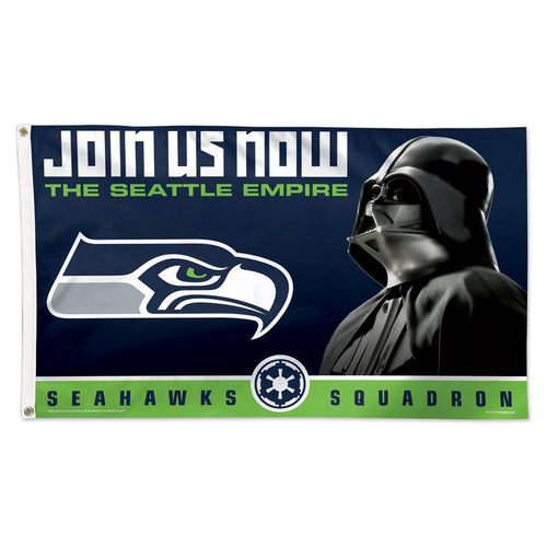Seattle Seahawks Star Wars Darth Vader Deluxe Flag - 3'x5'