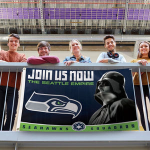 Seattle Seahawks Star Wars Darth Vader Deluxe Flag - 3'x5'