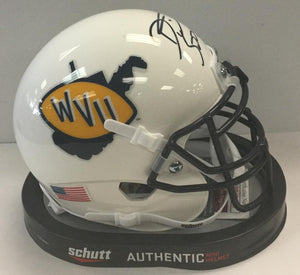David Sills West Virginia Mountaineers Signed WVU Retro Mini Helmet