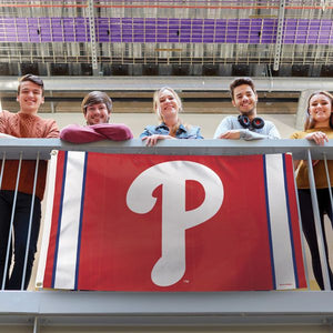Philadelphia Phillies V Stripe Deluxe Flag - 3'x5'