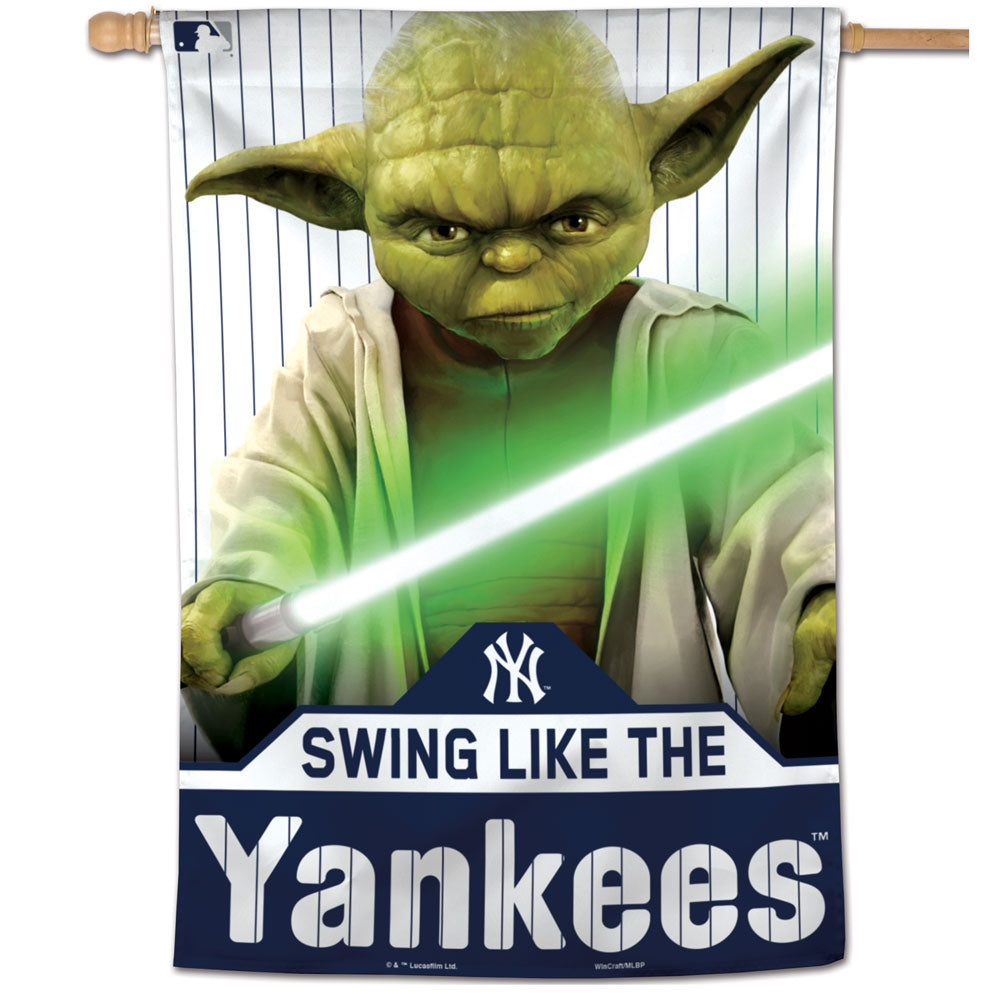 New York Yankees Star Wars Yoda Vertical Flag - 28