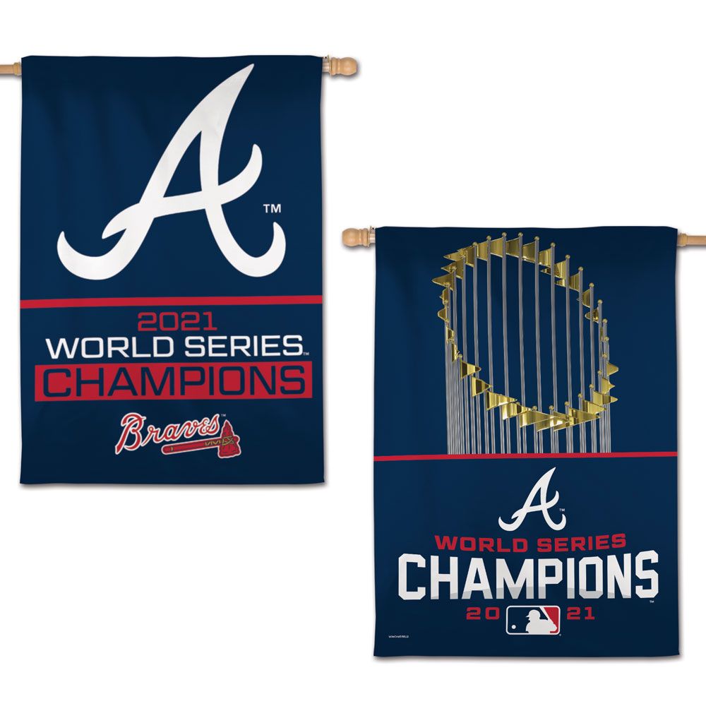Atlanta Braves 2021 World Series Champions Vertical Flag - 28x40