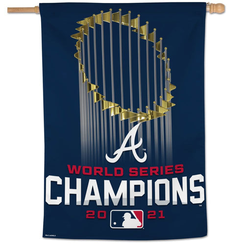 Atlanta Braves 2021 World Series Champions Vertical Flag - 28