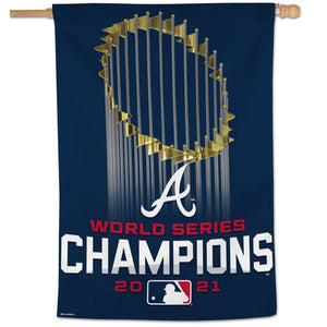 Atlanta Braves 2021 World Series Champions Vertical Flag - 28x40