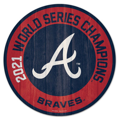 Atlanta Braves 2021 World Series Champions Wood Sign - 14