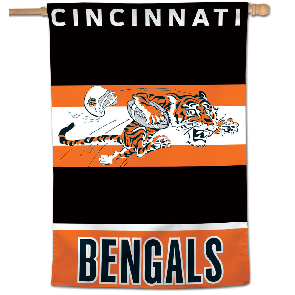 Cincinnati Bengals Retro Logo Vertical Flag - 28