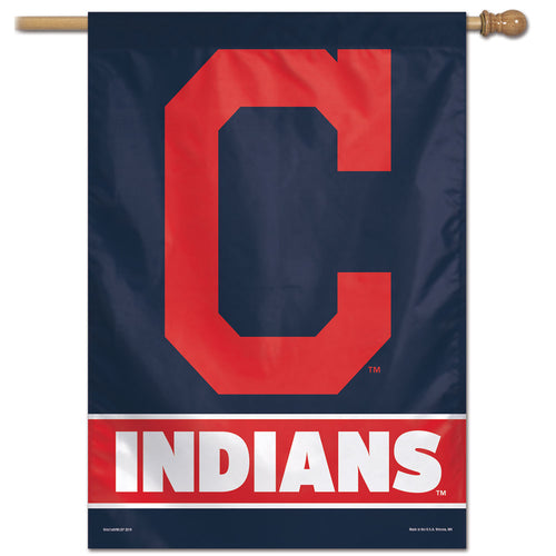 Cleveland Indians Wordmark Vertical Flag - 28