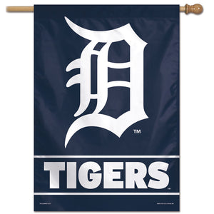 Detroit Tigers Wordmark Vertical Flag - 28"x40"                                                                                
