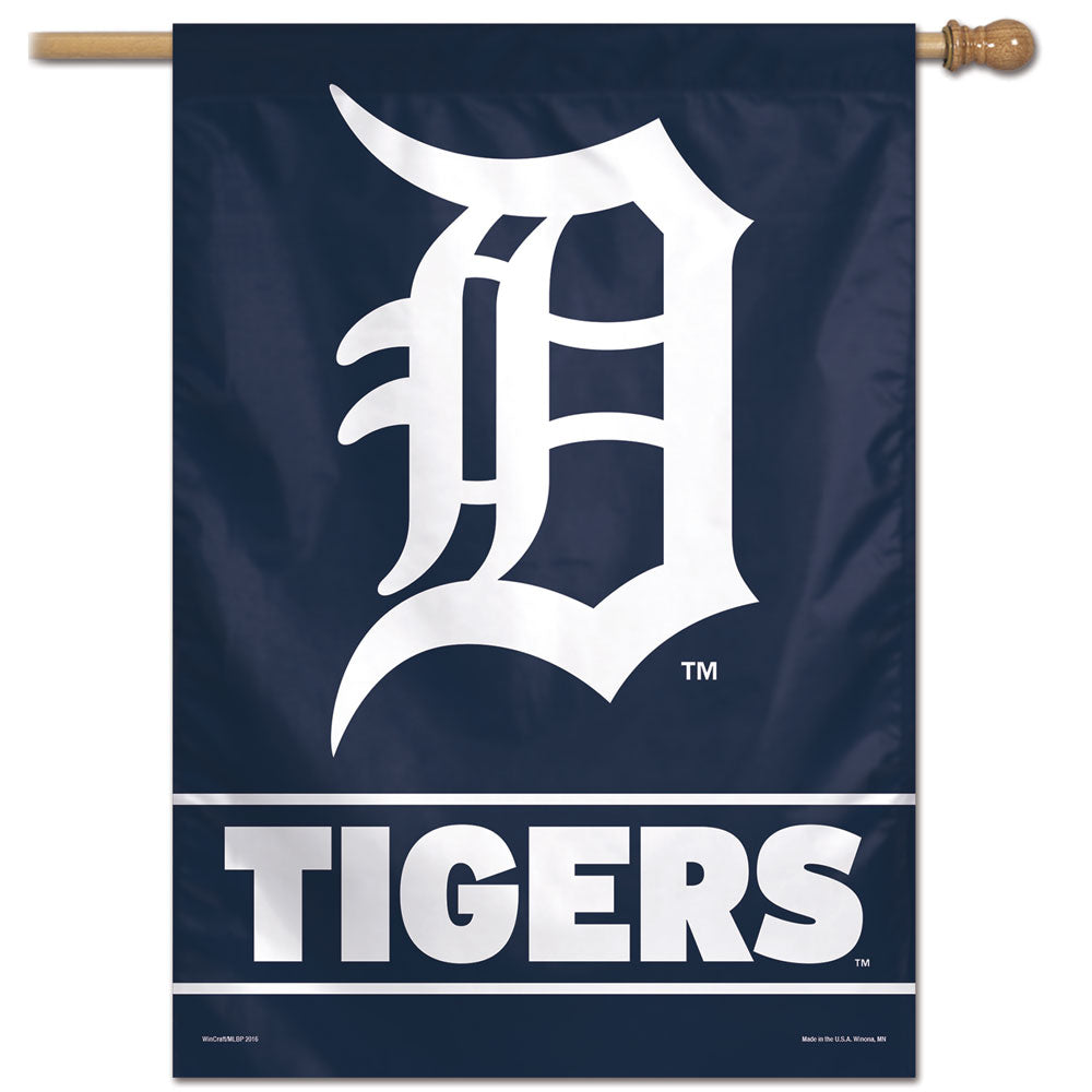 Detroit Tigers Wordmark Vertical Flag - 28