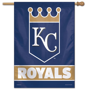 Kansas City Royals Wordmark Vertical Flag - 28"x40"                                            