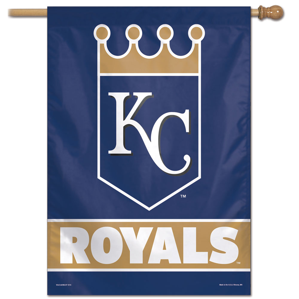 Kansas City Royals Wordmark Vertical Flag - 28