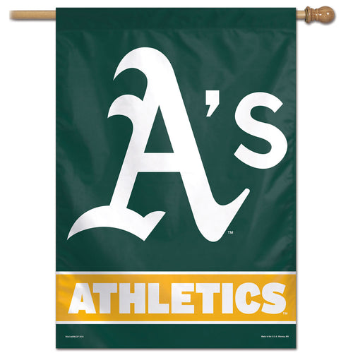 Oakland A's Wordmark Vertical Flag - 28