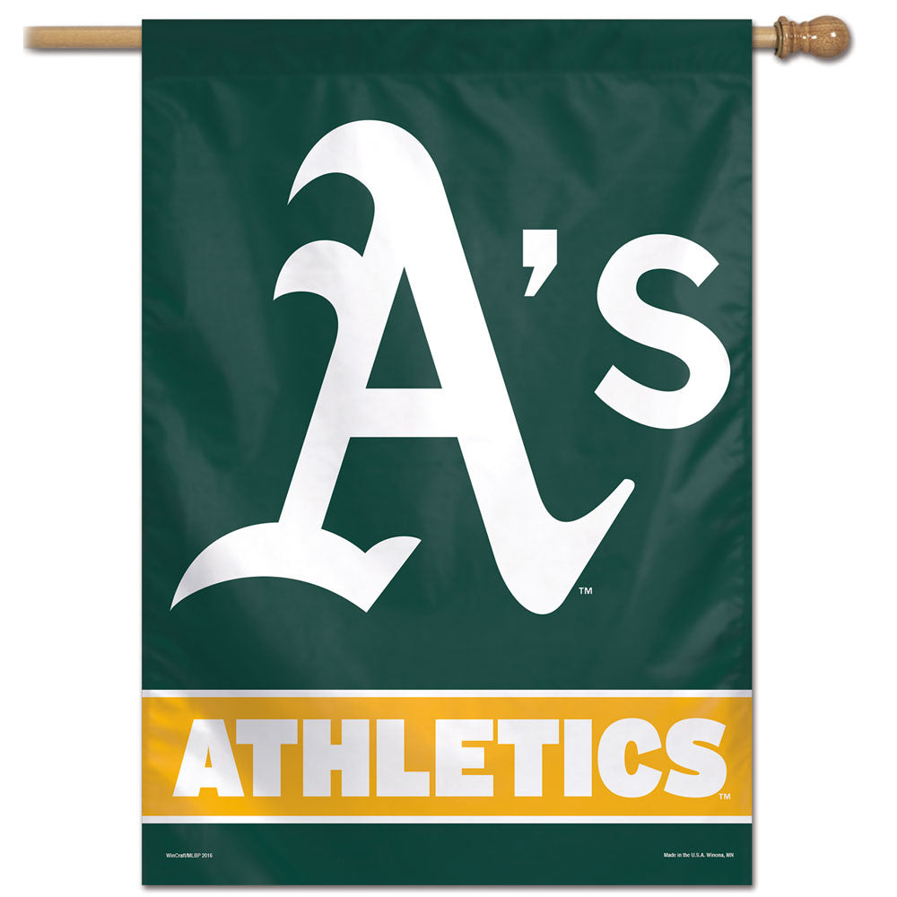 Oakland A's Wordmark Vertical Flag - 28