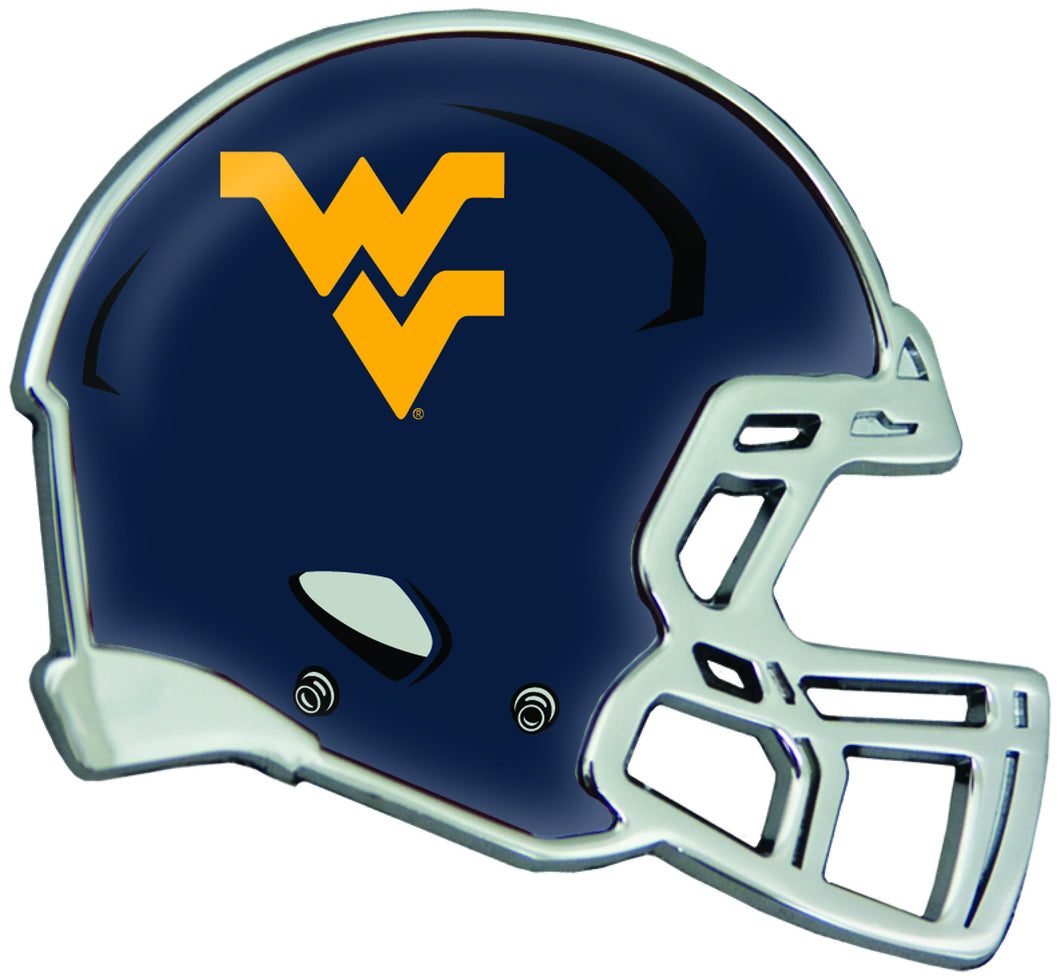 west virginia mountaineers metal car emblem, wvu mountaineers metal helmet car emblem 