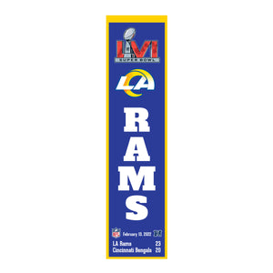 Los Angeles Rams Super Bowl LVI Champions Heritage Banner