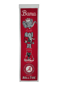 NCAA fan gear Alabama Crimson 8"x32" heritage banner from Sports Fanz