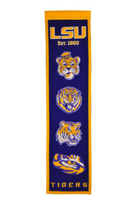 LSU Tigers Heritage Banner - 8"x32"