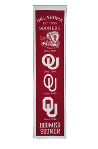 Oklahoma Sooners Heritage Banner - 8"x32"