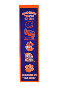 Clemson Tigers Heritage Banner - 8"x32"