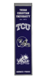 TCU Horned Frogs Heritage Banner - 8"x32"