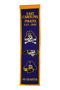 East Carolina Pirates Heritage Banner - 8"x32"