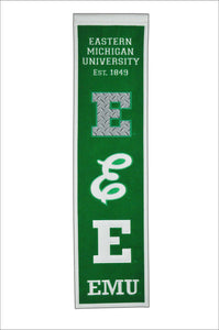 Eastern Michigan Eagles Heritage Banner - 8"x32"