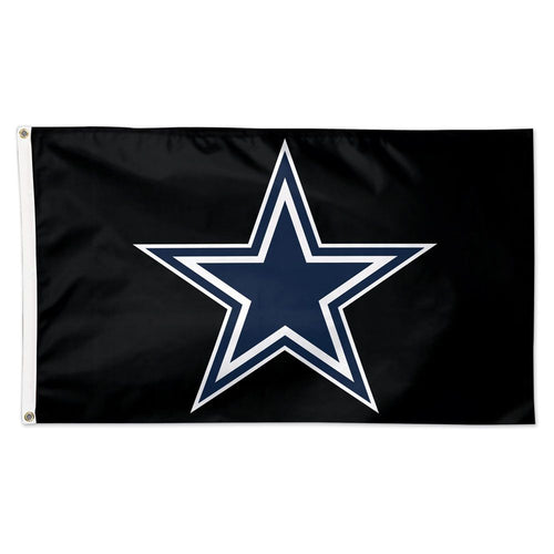 Dallas Cowboys Black Deluxe Flag - 3'x5'