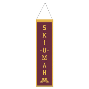 Minnesota Golden Gophers Wool Banner - 8"x32"  SKI-U-MAH