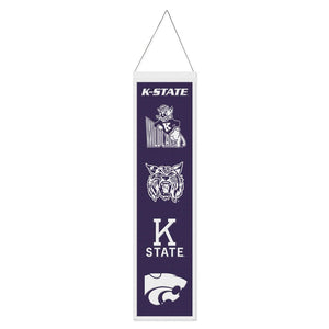 Kansas State Wildcats Logo Evolution Wool Banner - 8"x32"