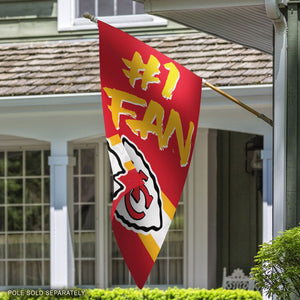 Kansas City Chiefs #1 Fan Vertical Flag - 28"x40"